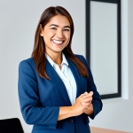 Modern Career Consultant**

"A professional female career consultant, fully clothed in a modest business suit, smiling warmly at a client in a bright, modern office setting, safe for work, appropriate content, perfect anatomy, correct proportions, natural pose, well-formed hands, proper finger count, natural body proportions, professional, family-friendly, high-quality digital art."

**