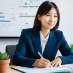 직업상담사와 기업채용 전략 - Career Clarity: From Fog to Focus**
A vibrant image depicting a young Japanese woman in her late 20s...