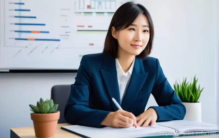 직업상담사와 기업채용 전략 - Career Clarity: From Fog to Focus**
A vibrant image depicting a young Japanese woman in her late 20s...