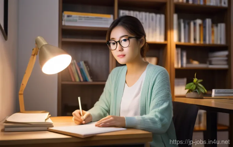 직업상담사 자격증 독학 비법 - Image Prompt 1: The Dedicated Self-Learner**