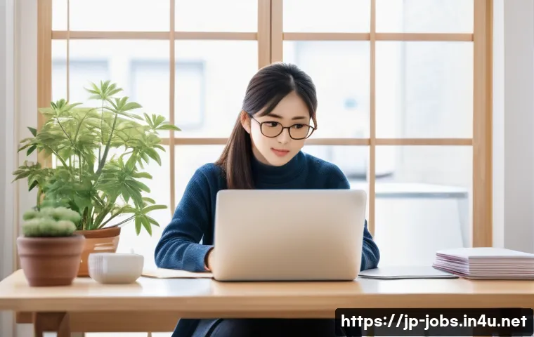 직업상담사 자격증 공부법 - A modern Japanese study room scene featuring a young adult Japanese woman studying efficiently for t...